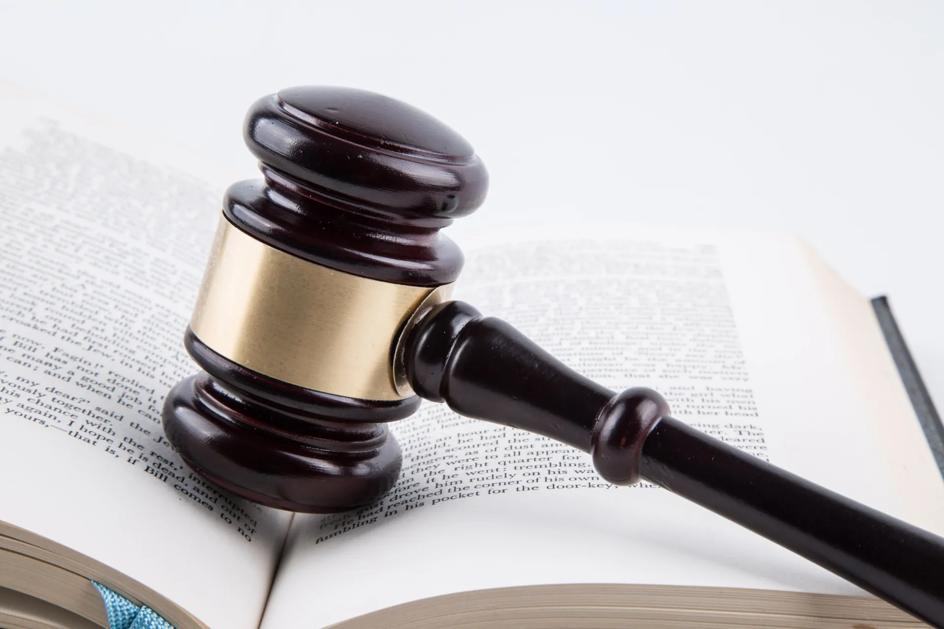 Judge's gavel on a book